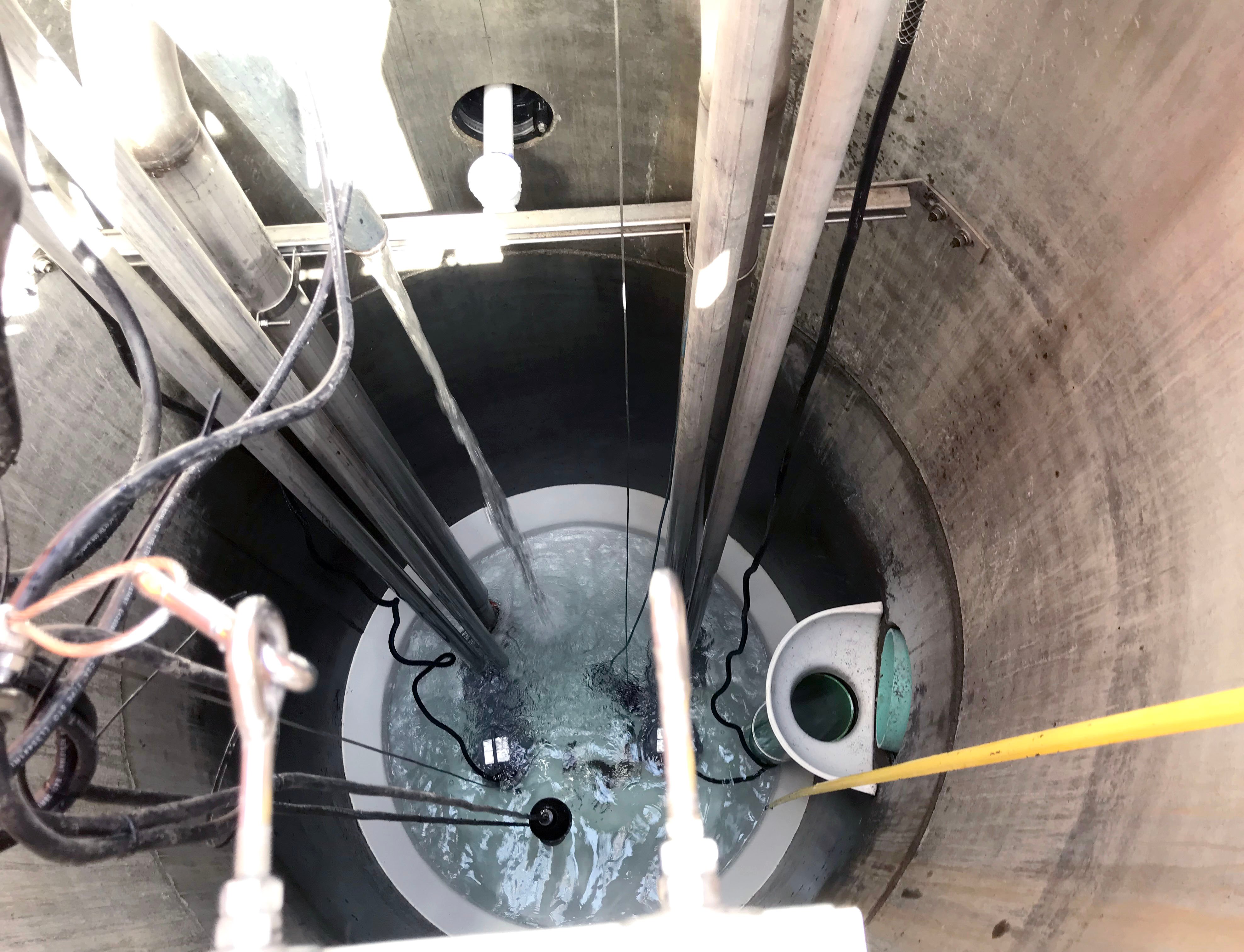 Grandview, Ashland, Oregon, inside the wet well